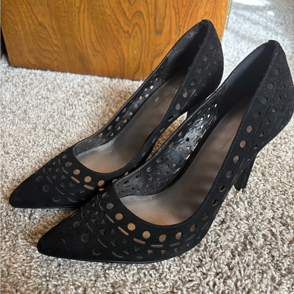 BCBGeneration Black Cutout Heels